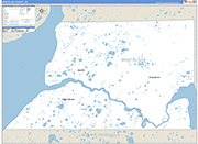 Bristol Bay County Wall Map Basic Style